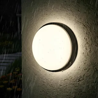 ANWIO Ronde LED Wandlamp Binnen Buiten Zwart 14W IP54 — miniatuur 1