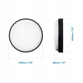 ANWIO Ronde LED Wandlamp Binnen Buiten Zwart 14W IP54 — miniatuur 7
