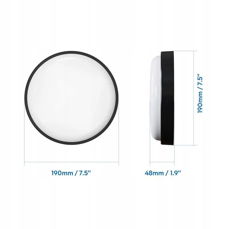 ANWIO Ronde LED Wandlamp Binnen Buiten Zwart 14W IP54 — foto 7