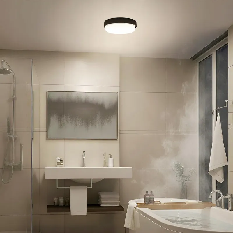 ANWIO Ronde LED Wandlamp Binnen Buiten Zwart 14W IP54 — foto 4