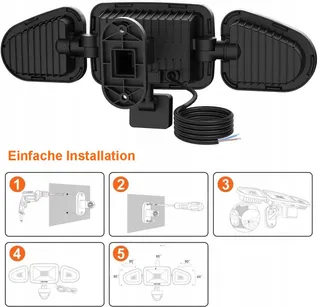 MEIKEE LED Schijnwerper Bewegingssensor Waterdicht Verstelbaar 42W IP66 — miniatuur 9