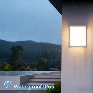 KLIGHTEN LED Buitenwandlamp Wit Terras 30W 3000K IP65 — miniatuur 3