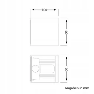 LEDSCOMDE Set 2 Wandlampen CUBEL Bewegingssensor Buiten LED IP65 — miniatuur 6