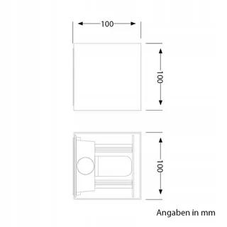 LEDSCOMDE Set 2 Wandlampen CUBEL Bewegingssensor Buiten LED IP65 — miniatuur 5