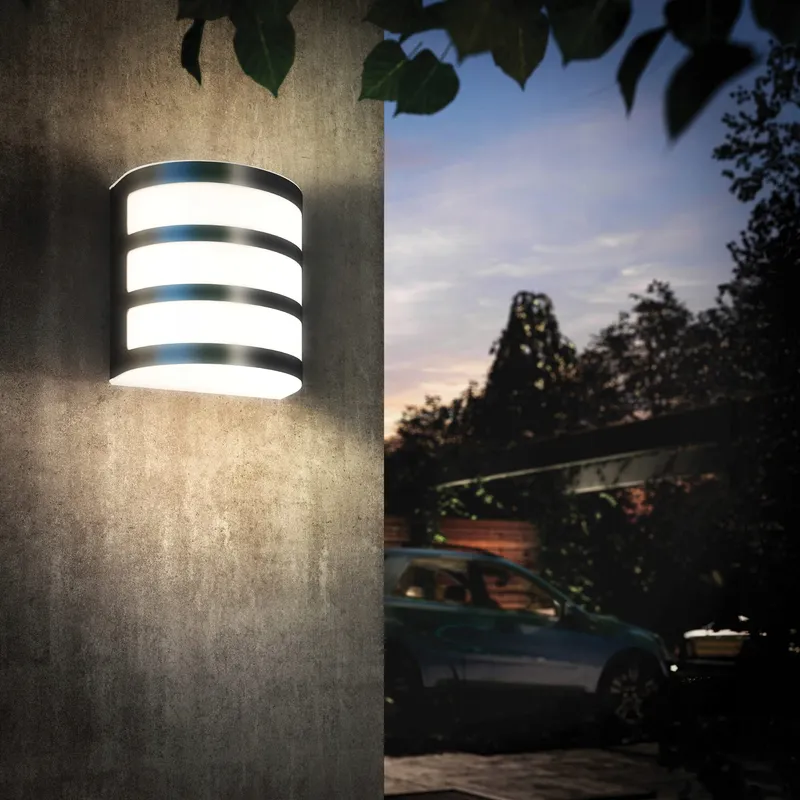 PHILIPS Calgary Buitenlamp Waterdicht E27 Zilver Antraciet IP44 — foto 2