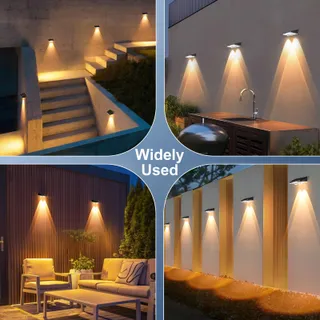 QUNTIS Solar LED Buitenlamp Tuin Balkon Terras Trap 4 Stuks — miniatuur 6