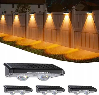 QUNTIS Solar LED Buitenlamp Tuin Balkon Terras Trap 4 Stuks — miniatuur 1