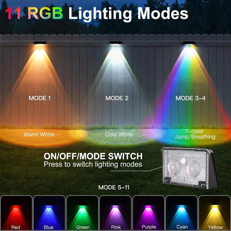 QUNTIS Solar LED Buitenlamp Tuin Balkon Terras Trap 4 Stuks — foto 5