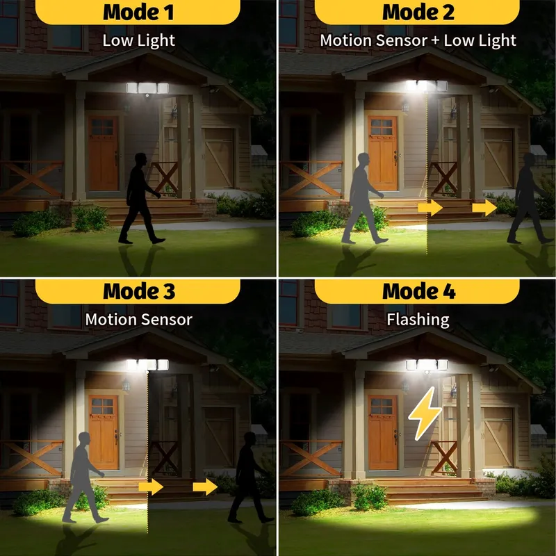 CISSIYO Solarlamp Bewegingssensor Afstandsbediening Tuin Terras 224 LED — foto 3