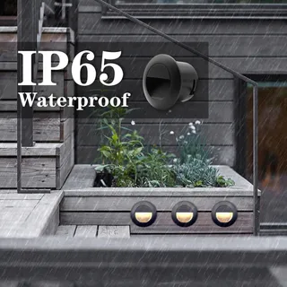 FWOCHE LED Trapverlichting Wand Waterdicht Warmwit 8 Stuks IP65 — miniatuur 5