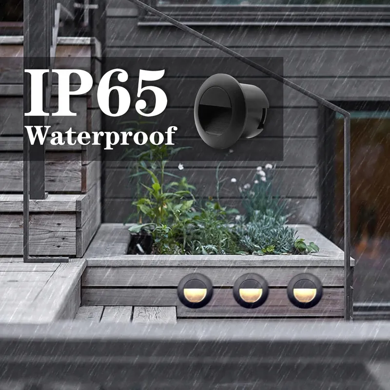FWOCHE LED Trapverlichting Wand Waterdicht Warmwit 8 Stuks IP65 — foto 5