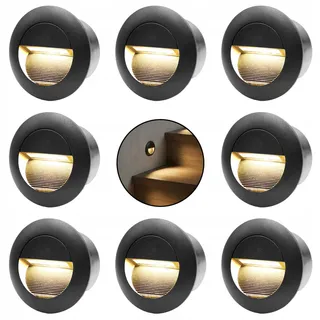 FWOCHE LED Trapverlichting Wand Waterdicht Warmwit 8 Stuks IP65 — miniatuur 1