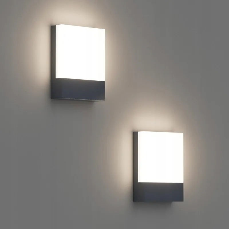 KLIGHTEN 2x LED Buitenlamp Waterdicht Antraciet 24W IP65 — foto 1