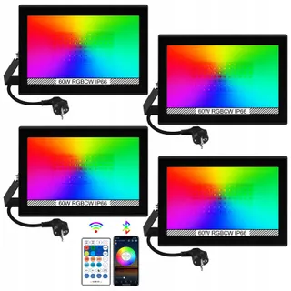 T-SUNUS RGB LED Schijnwerper App Afstandsbediening 60W IP66 — miniatuur 1