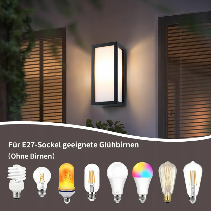 ARANZYEC Aluminium Buitenlamp Waterdicht Tuin Terras IP54 E27 — foto 5