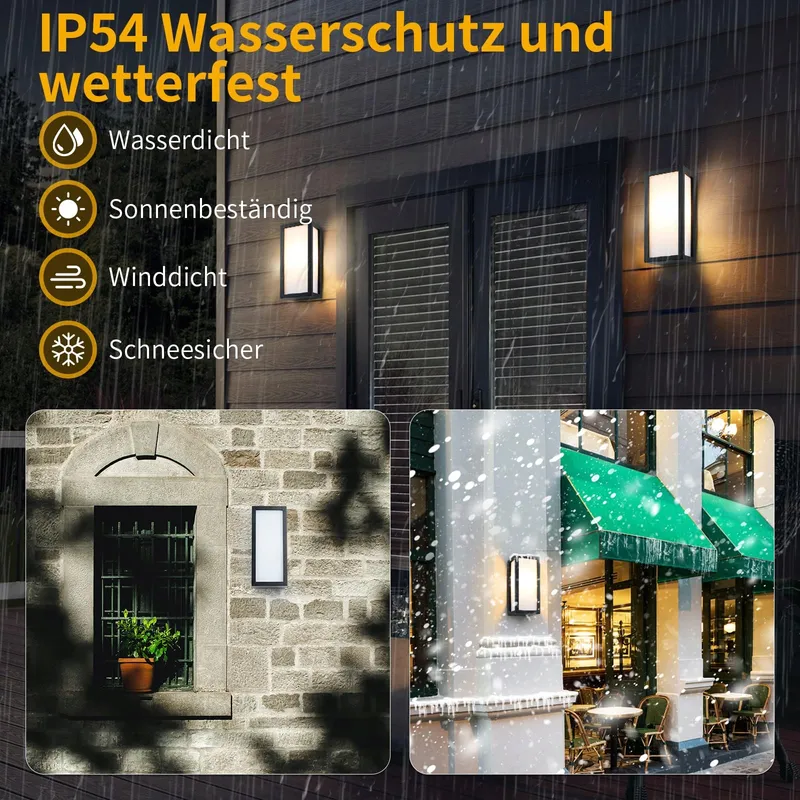 ARANZYEC Aluminium Buitenlamp Waterdicht Tuin Terras IP54 E27 — foto 2