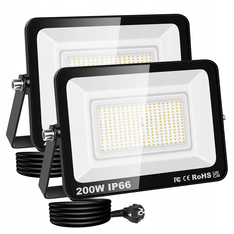 RI LED Schijnwerper Buiten Waterdicht Warmwit 2x200W IP66 — foto 1