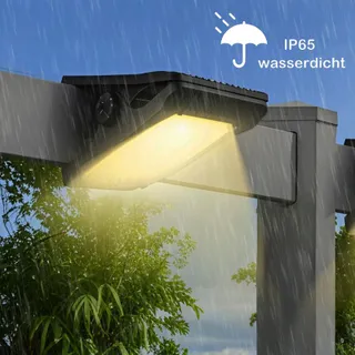 HQYNSS Set 2 Solarlampen Met Bewegingssensor Terras Tuin 1500mAh — miniatuur 3