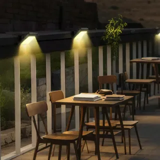 HQYNSS Set 2 Solarlampen Met Bewegingssensor Terras Tuin 1500mAh — miniatuur 5