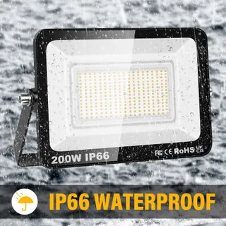 RIGI LED Schijnwerper Waterdicht Tuin Garage Warm 200W IP66 — miniatuur 4