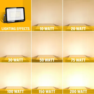 RIGI LED Schijnwerper Waterdicht Tuin Garage Warm 200W IP66 — miniatuur 5