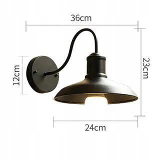 WYQSX Industriële Buitenwandlamp Zwart Aluminium E27 IP65 — miniatuur 3