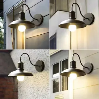 WYQSX Industriële Buitenwandlamp Zwart Aluminium E27 IP65 — miniatuur 6