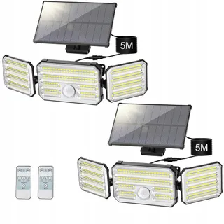 GILIWOSY Solarlampen Buiten Afstandsbediening Bewegingsmelder IP67 2 Stuks — miniatuur 1