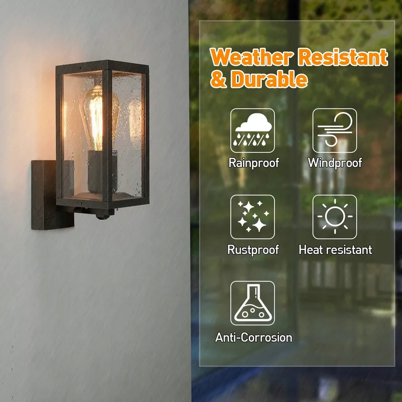 HLFVLITE Buitenwandlamp Aluminium Glas Modern E27 60W — foto 4