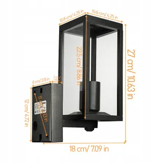 HLFVLITE Buitenwandlamp Aluminium Glas Modern E27 60W — miniatuur 6