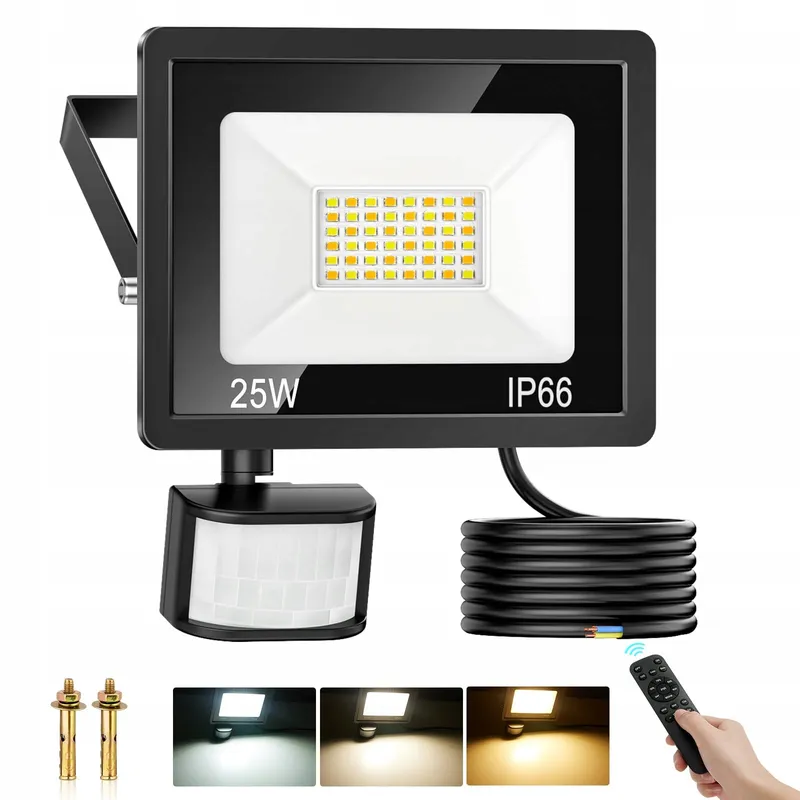 COTLEDL LED Schijnwerper Bewegingsmelder Dimbaar Afstandsbediening IP66 25W — foto 1