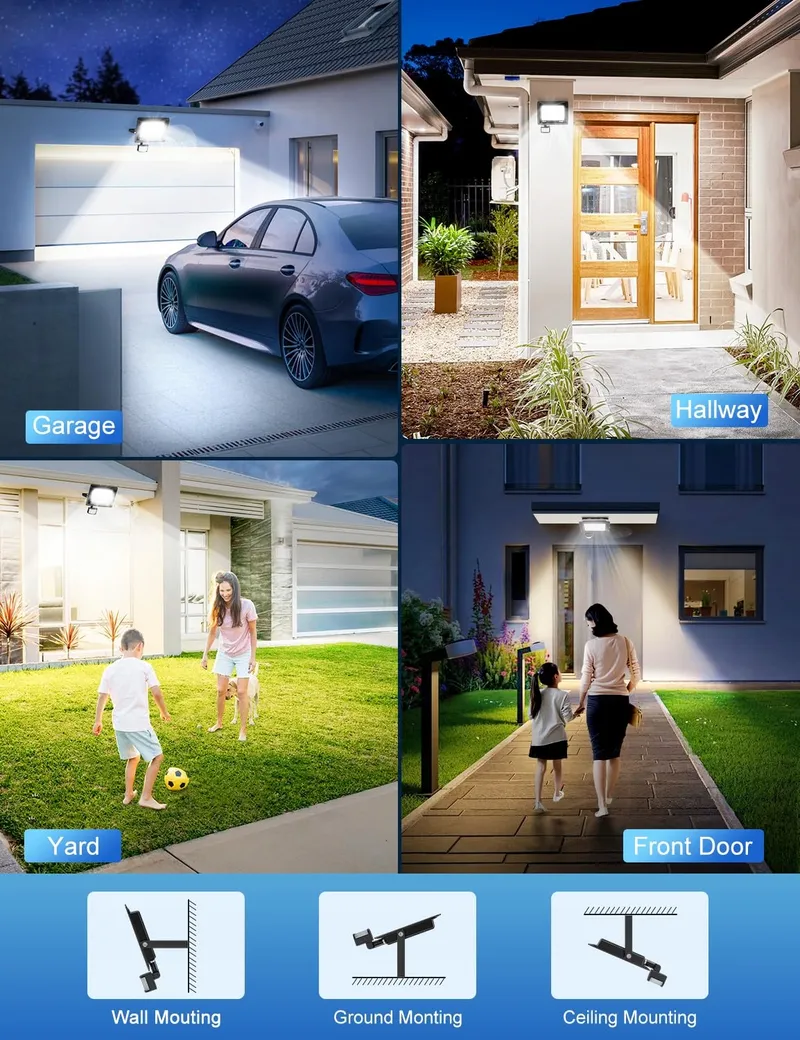 COTLEDL LED Schijnwerper Bewegingsmelder Dimbaar Afstandsbediening IP66 25W — foto 7