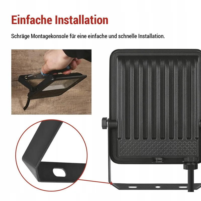 EMOS VISIO LED Schijnwerper Waterdicht Neutraal Wit 30W 4500lm — foto 3