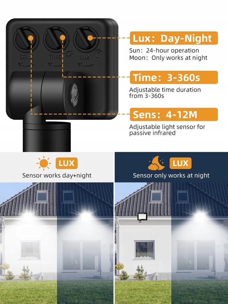 LITGLOBE LED Schijnwerper Buiten Met Bewegingsmelder 100W 10000LM IP66 — foto 2