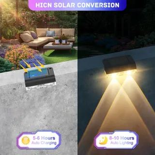 A.BIGWHALE Solarlamp Tuin Waterdicht Balkon 4 Stuks — miniatuur 5