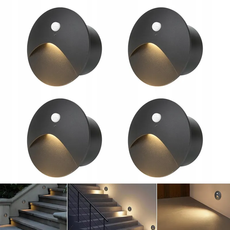 AROTELICHT LED Traplampen Met Bewegingssensor Inbouw 4 Stuks — foto 1