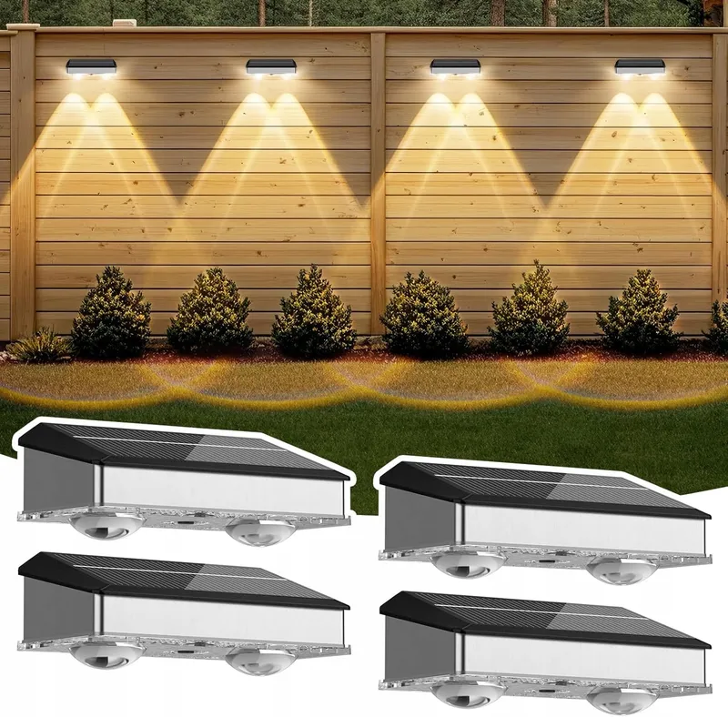 SONPEN Solarlampen Tuin Staal RGB Warmwit IP65 4 Stuks — foto 1