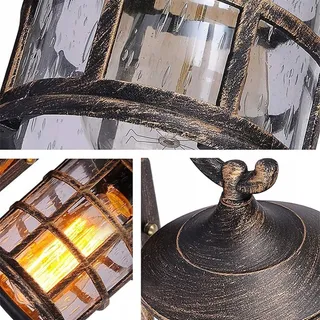 ZENITHBEAM Vintage Buitenlamp Aluminium Glas E27 Terras Balkon — miniatuur 4
