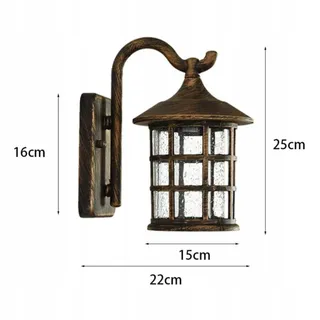 ZENITHBEAM Vintage Buitenlamp Aluminium Glas E27 Terras Balkon — miniatuur 2