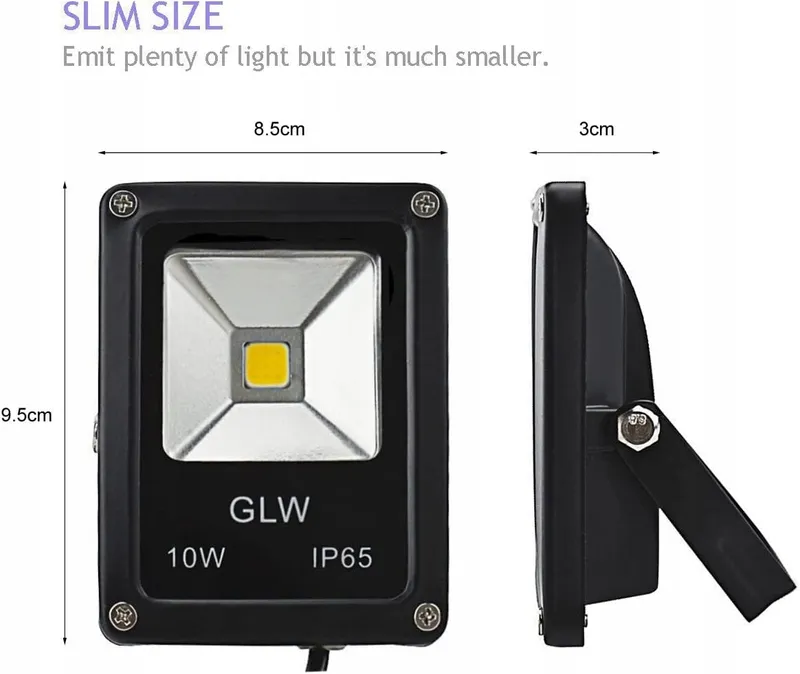 GLW LED Werklamp Buiten Warmwit Waterdicht 12V 10W IP65 — foto 5