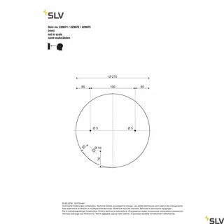 SLV BULAN LED Buitenwandlamp Voor Ingang IP44 E14 Max 60W — miniatuur 6