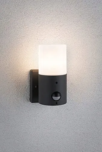 PAULMANN Buitenwandlamp Bewegingsmelder E27 Grijs Mat IP44 15W — foto 4