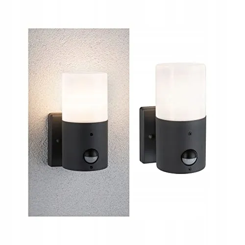 PAULMANN Buitenwandlamp Bewegingsmelder E27 Grijs Mat IP44 15W — foto 7