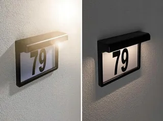PAULMANN LED Solar Huisnummerlamp Zwart Vierkant IP44 — miniatuur 7