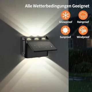 INTELAMP Solar Buitenwandlamp Timer Tuin Terras 2000mAh IP65 — miniatuur 3