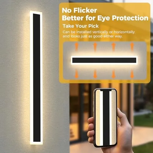 LOHAS-LED Lange Buitenwandlampen Warm Wit Zwart 100cm IP65 — foto 5