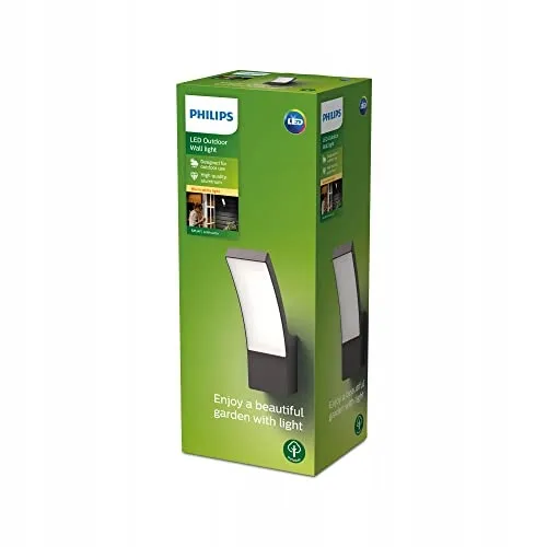 PHILIPS Splay LED Buitenwandlamp Antraciet 12W 2700K IP44 — foto 5