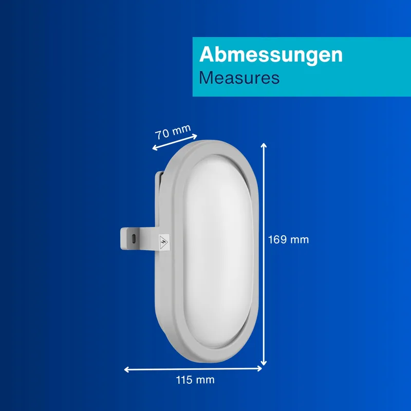 REV LED Vochtbestendige Plafond Wandlamp Ovaal IP44 — foto 5