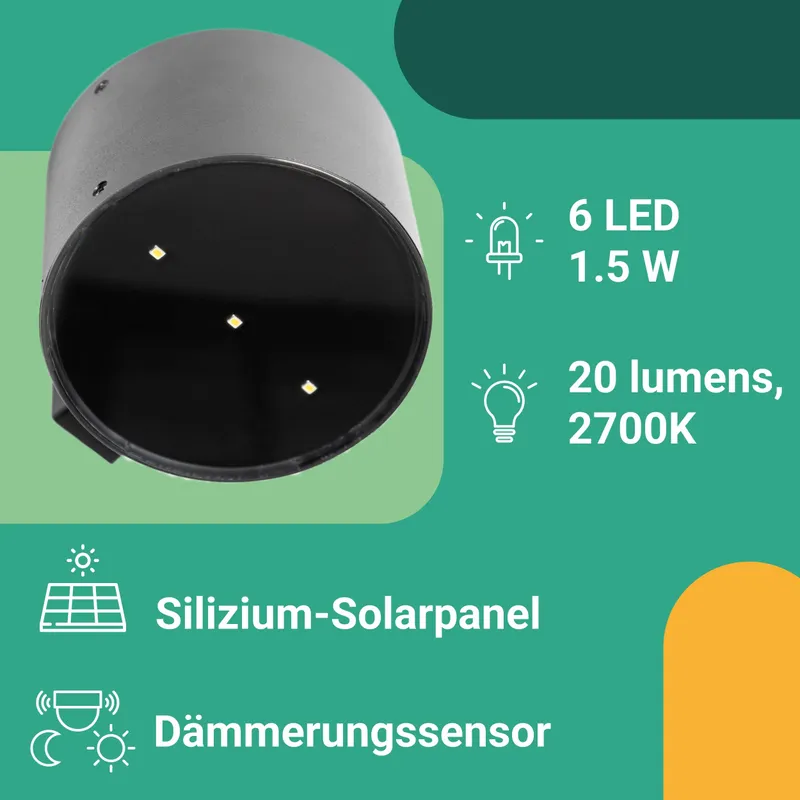 PROXINOVA Buitenlamp Waterdicht Draadloos Staal Tuin — foto 6