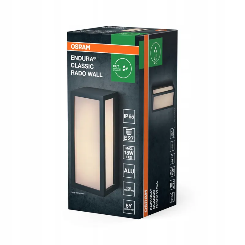 OSRAM Endura Classic Rado W Buitenwandlamp E27 IP65 Aluminium — foto 2